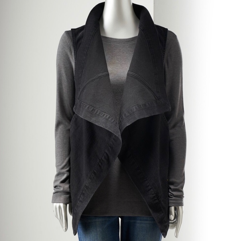 Simply Vera Vera Wang Flywaway Jean Vest - NEW